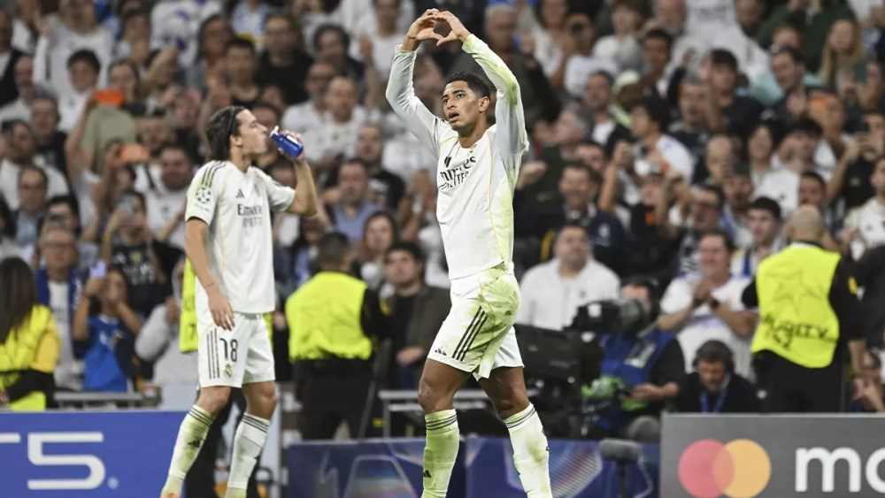 Jude Bellingham celebrando su gol contra la Juventus