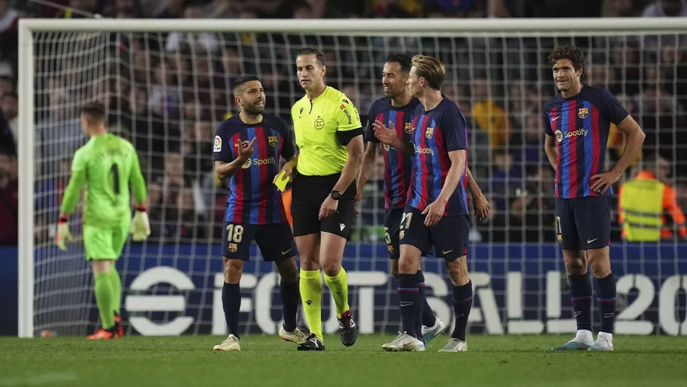 Alberola Rojas during Barça-Real Sociedad (1-2) in May 2023